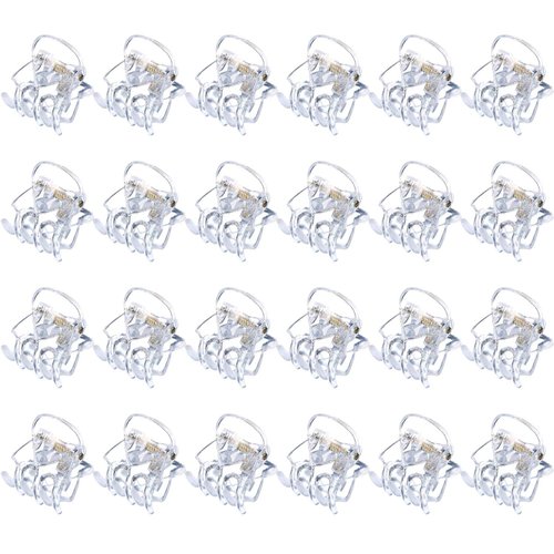 24 Pcs Small Mini Hair Clips Tiny Hair Claws Pins Clamps Plastic for Women Girl's Hair (Clear)
