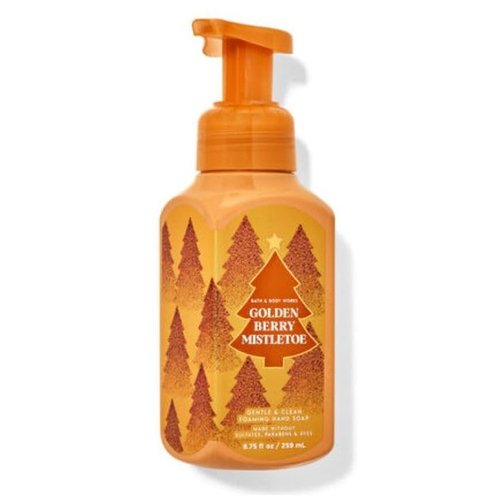 Bath Body Golden Berry Mistletoe Gentle Foaming Hand Soap - 8.75 Fl Oz - Scented with Natural Essential Oils