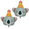 Koala Balloons Happy Birthday Balloons Koala Foil Balloons Jungle Themed Balloons Birthday Party Supplies Baby Shower Party Decoration Animal Theme Party Decor 2pcs