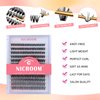 NICROOM Lash Clusters 240pcs Individual Lashes 40D 0.07D Curl 9-16mm DIY Eyelash Extension Mixed Tray Faux Mink Wispy Soft&Natural Cluster Lashes False Eyelashes(40D-0.07D-9-16mm)
