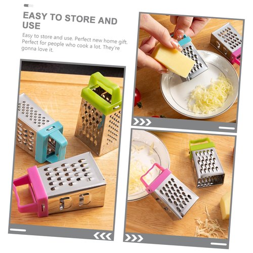 Ciieeo 3pcs Mini Cheese Grater Stainless Steel Handheld Vegetable Slicer for Fruits Easy to Clean Kitchen Gadget for Prep and Healthy Cooking