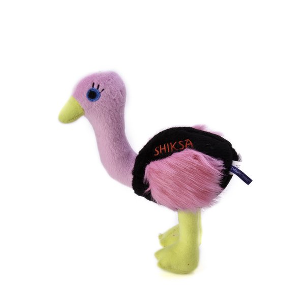 Copa Judaica Chewish Treat Shiksa Ostrich Squeaker Plush Dog Toy, 7 by 3 by 10-Inch, Multicolor