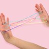 SAFIGLE 20 Pcs String Flip Rope Cats Cradle Game Cats in The Cradle Colourful Finger Rope Elastic Fitness Game Hand Game Educational Stretch Rope Cat Games Elastic Band Child Cloth Toy