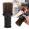 Barber Neck Duster Brush, Multifunctional Broken Hair Sweep Brush Neck Duster Brush Beard Shaving Brush for Barber Shop(Black)