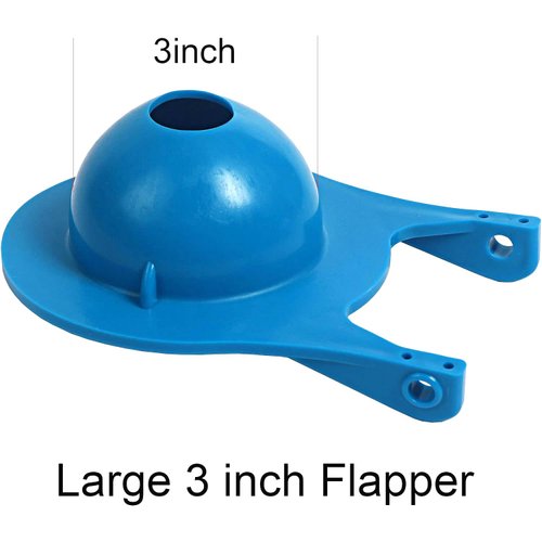 3 Inch Toilet Flapper Replacement Compatible with Gerber 99-788, Easy to Install with 2 Toilet Handle & Stainless Chain, Long Lasting Rubber Toliet Flapper, Blue(4PCS)