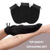 Exfoliating Body Scrub Gloves (3 Pcs) Exfoliating Mitt, Dead Skin Remover For Body, Korean Exfoliating Mitt, Body Scrubbers Black 15x22x0.5 cm