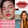5 Colors Lip Tint Stain Set,Mini Velvet Lip Tint Watery Lip Stain Long Lasting Waterproof Moisturizing Lip & Cheek Tint,Hydrating,Natural Glossy Liquid Lipstick Lip Gloss Kits for Women