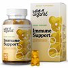 Wild & Organic Immune Support Gummies - Immune Support Supplement Gummy w/Echinacea, Ginger, Mullein, & Elderberry with Zinc and Vitamin C for Adults - Immunity Boost - 60 Chews