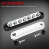 DAIERTEK Battery Bus Bar 12V Marine 7 x 1/4" (M6) Power Distribution Block with Cover 12V - 48V Positive & Negative Busbar Terminal Block for Automotive Car Boat