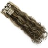 LELINTA 7Pcs 16 Clips 24 Inch Wavy Curly Full Head Clip in on Double Weft Hair Extensions Dark Brown Mix Ash Blonde