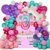 3rd Birthday Decorative Balloon Garland,151Pcs Paw Birthday Party Supplies, Dog Paw Balloons Garland Kit for Boys Girls Baby Shower Paw Theme Birthday Party Decorations