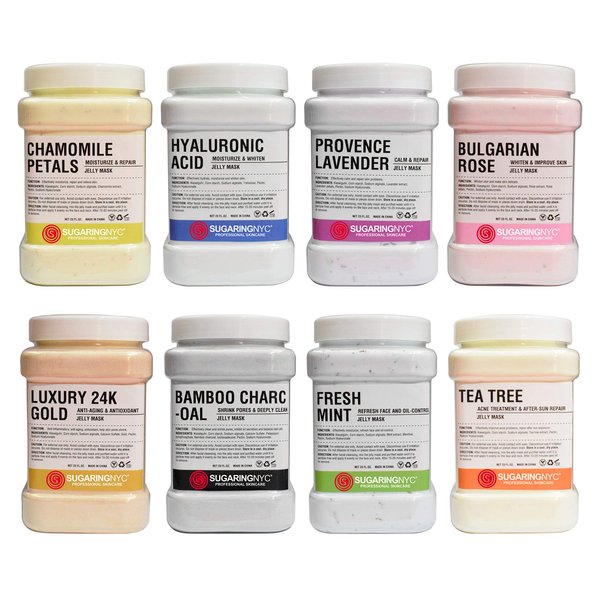 Vajacial Jelly Mask Peel-Off Bikini, Underarms Area Peel Mask - Hyaluronic Acid - Professional Size 23oz by Sugaring NYC