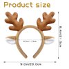 Dolkoic Cute Headband Reindeer Antlers Headband for Halloween Christmas Party Cosplay Costume Makeup Washing Face