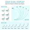 NATUHANA Round Eyelash Extensions 0.07mm C Curl Russian Classic Lash 11mm Single Size Tray False Lashes Supplies,Classic Individual Lash Extensions 12Rows/Case Matte Black (11mm, black;0.07 C)