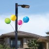 Balloon Bobber - Weatherproof Reusable Seamed Balloon 4-Pack Light Pole Kit - Helium Free Plastic Outdoor Balloons
