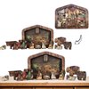 Nativity Puzzle, Wooden Jesus Puzzle Statue, Wood Burned Design, Sculpture Decor for Kids Ages 3-5 and Adults, Home Educational Wooden Puzzles Birthday Gifts (7.9 x 5.9 in)