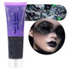 ANGXILIN High Capacity 60ML Chunky and Fine Mixed Face Body Glitter with Gel for Singer Concerts Rave Party Makeup,Quick Dry and Long Lasting Holographic Iridescent Sequins Glitter Gel (Black)
