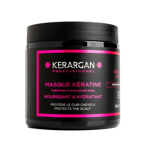 KERARGAN - Keratin Hair Mask to Regenerate and Strengthen Hair - Dry and Damaged Hair - Sulfate, Paraben and Silicone Free - 500 ml