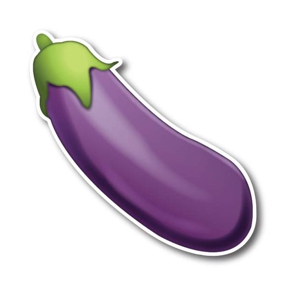 Magnet Me Up Eggplant Emoticon Magnet Decal, 6.5 Inch, Cute Self-Expression Decorative Magnet for Car, Truck, SUV, Or Any Other Magnetic Surface