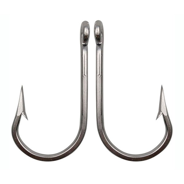 Fishing Hooks Big Game Tuna Hooks 10pcs Extra Strong Stainless Steel Forged Hooks Saltwater Fishing Tackle (4/0-10pcs)