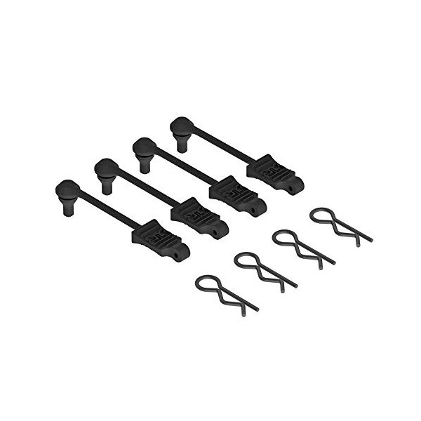 ARRMA Body Clip Retainer 1/10 Scale Black (4), ARAC3445