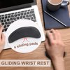 2 Pieces Ergonomic Mouse Wrist Rest Support, Gliding Wrist Rest Pad Sliding Wrist Rest Palm Rest Pad That Moves with Mouse,Wrist Pain Relief & Release Pressure on Hands for Office Work,Gaming,Coding