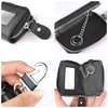 Car Key Fob Case for Replacing Old Key Fob Cover,Genuine Leather Car Key Case Holder with Key Ring & Keychain (Black)