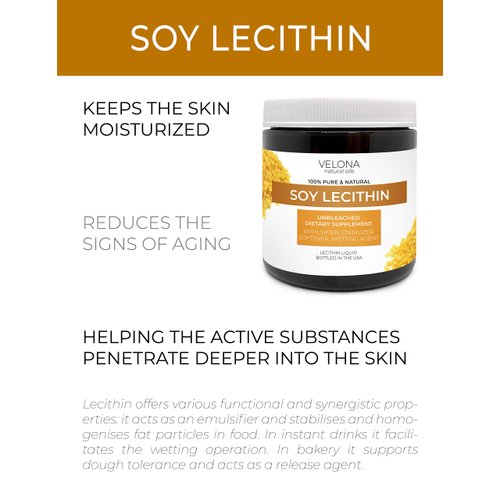 velona Pure Liquid Soy Lecithin 16 oz | Food Grade | Unbleached| Emulsifier, Stabilizer, Softener, Smoother, Wetting Agent | Use Today - Enjoy Results