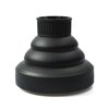 Collapsible Hair Diffuser Attachment for Hair Dryers, Portable Silicone Diffuser for Curly Hair, Universal Fit 1.57-1.99 Inch Nozzle, Ideal for Travel, Salon, and Home Use (Dryers-Black)
