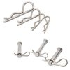 ISPINNER 100pcs 304 Stainless Steel Cotter Pins Assortment Kit, 7 Sizes R Clips for Hitch Pin Lock Systems