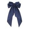 Women Big Bow Barrettes Girl's Satin Hairclips Long Ribbon Hair Pins for Party, Bow Hair Clips for Women, Navy Hair Bow, Hair Accessories for Girls, Bows for Girls, Bowknot Hairpin with Long Tail