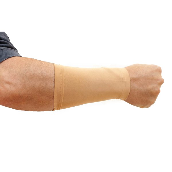 Tatjacket Tattoo Cover Up Concealer Sleeve, 2-PACK, Lower Arm or Ankle coverage, UPF 50 Protection, Slip Free, for Men & Women (Unisex), TAN, ONE SIZE
