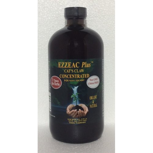 Ezzeac Plus Cat's Claw - Nature's Unique 16 oz. Concentrate- All Natural, Advanced Formula, Premium Herbal Tea - Dr. Brusch & R.Caisse RN