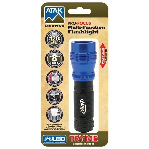 ATAK Model 120, 120 Lumen LED Multi-Function Flashlight (NLA)