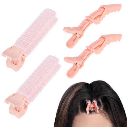Hair Styling Clips, No Crease Alligator Clips for Hair Styling, Root Clips for Curly Hair Volume, Volumizing Hair Clips, Styling Accessories for Women Girls (Pink A)