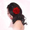 Topbuti Rose Hair Clip Flower Hairpin Rose Brooch Floral Clips, 8 Pcs Red Rose Flowers Mexican Bridal Hair Flowers Pin up Headpieces for Woman Girl Halloween Wedding Party Valentine Mother's Day Gift