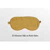 Premium Handcrafted 25 Momme Mulberry Silk Eye Mask for Sleeping (Golden Honey)