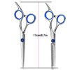 JISTL Hair Cutting Scissors Hair Thinning Texturizing Shears Hairdressing Shears With Detachable Finger Ring for Barber/Men/Women/Salon&Home (Blue 2)