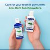 Eco-Dent DailyCare Baking Soda Toothpowder, Mint - Fluoride-Free Toothpaste Powder, SLS-Free Tooth Powder with Baking Soda, Minerals, and Essential Oils, Toothpaste Alternative, 2 Oz Ea (Pack of 3)