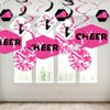 Big Dot of Happiness We’ve Got Spirit - Cheerleading - Birthday Party or Cheerleader Party Hanging Decor - Party Decoration Swirls - Set of 40