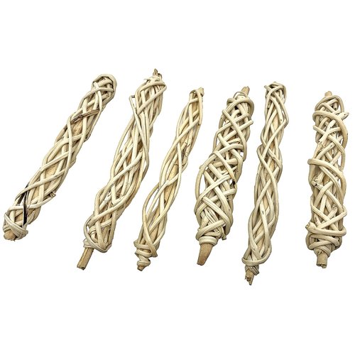 Bonka Bird Toys 3285 Pk6 Vine Sticks 5" Long by 0.75" Parrot Chew Foot Talon Cage Toys, Conure, Amazon, African Grey, and Similar