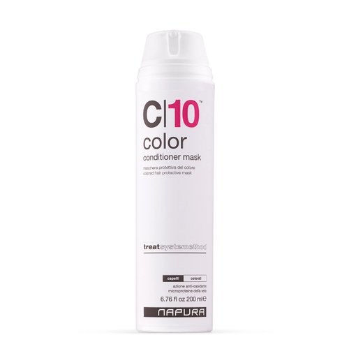 NAPURA C10 Hair Conditioner for Color Treated Hair (6.76 fl oz) - Color Protecting Mask for All Hair Types with Silk Microproteins, Improves Elasticity & Prevents Color Fade - Sulfate Free Care