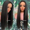 Aubree Black Lace Front Wigs Glueless Pre-plucked Natural Hairline Synthetic Lace Front Wigs Long Straight Frontal Lace Wigs for Fashion Women