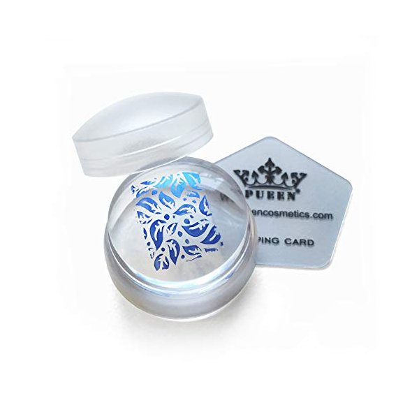 PUEEN 3.5cm Upgraded HD Chunky CLEAR Transparent Soft Stamper and Scraper Set - Nail Art - Stamping Tools - CLEAR - BH000706