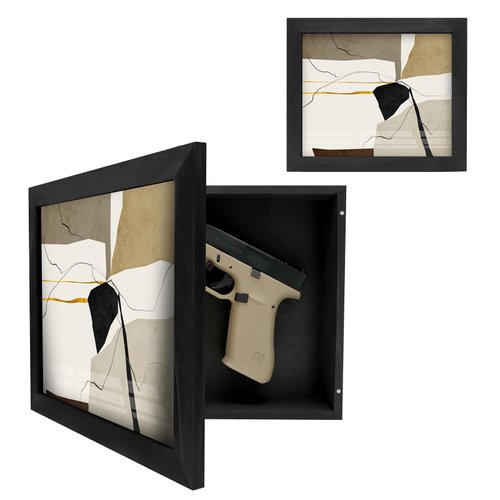 Hidden Storage, Hidden Safe for Pistols with Magnetic Lock, Solid Wooden Picture Frames for Handgun, Hidden Storage Pistol Safe Home Furniture, Concealment Furniture Picture Frame Box