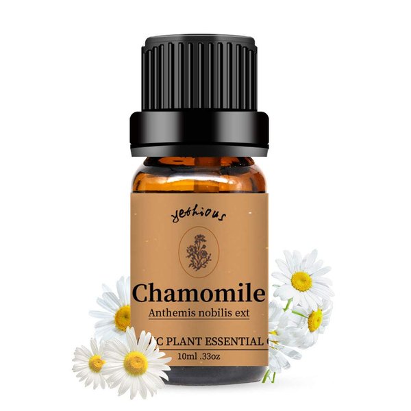 Yethious Organic Chamomile Essential Oil 100% Pure Aromatherapy Oils for Diffuser, Skin, Hair and Face, 10 Milliliters