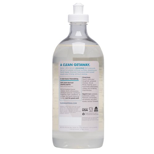 Better Life Dish Soap, Unscented, 22 Fl Oz