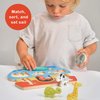Mentari Toys - Shape Sorting Ark Tray - 8pc Shape Sorting Noah’s Ark Wooden Puzzle for Toddlers - Learning Toy with Vibrant Illustrations - Improve Hand-Eye Coordination and Visual Perception - Age 2+