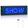 Bluetooth Led Name Tag, Wireless Rechargeable LED Badge Scrolling Message Display Programmable Business Badges with Magnet and Pin(Blue)