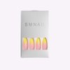 Aimimier 24Pcs Ballerina False Nails Gradient Yellow Coffin Nails with Gluetabs Gradient Fingernails for Women and Girls (Style 8)